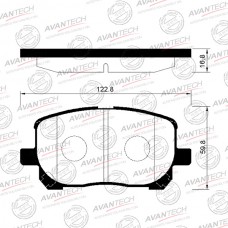 Колодки тормозные дисковые Avantech противоскрипная пластина в компл.
					
AV1040