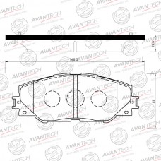 Колодки тормозные дисковые Avantech
					
AV285