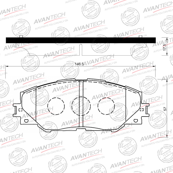 
Колодки тормозные дисковые Avantech
					