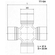 Крестовина карданного вала TOYO
					
TT-124