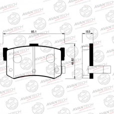 Колодки тормозные дисковые Avantech противоскрипная пластина в компл.
					
AV155