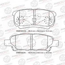 Колодки тормозные дисковые Avantech противоскрипная пластина в компл.
					
AV1050