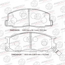 Колодки тормозные дисковые Avantech противоскрипная пластина в компл.
					
AV965