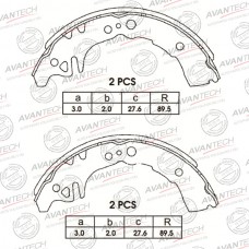Колодки тормозные барабанные AVANTECH