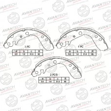 Колодки тормозные барабанные AVANTECH
					
AVS0302