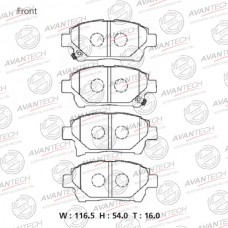 Колодки тормозные дисковые Avantech противоскрипная пластина в компл.
					
AV1106