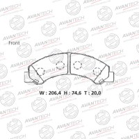 Колодки тормозные дисковые Avantech противоскрипная пластина в компл.
					
AV1046