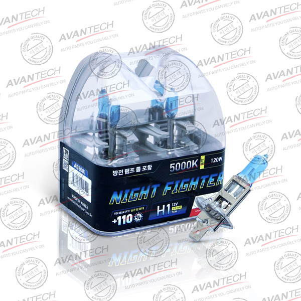 Лампа высокотемпературная Avantech H1 12V 55W (120W) 5000K, комплект 2 шт.					