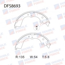 Колодки тормозные барабанные DOUBLE FORCE
					
DFS8693