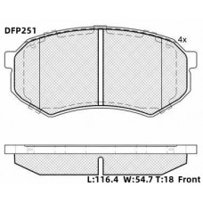 Колодки тормозные дисковые DOUBLE FORCE
					
DFP251