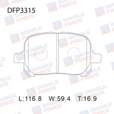 Колодки тормозные дисковые DOUBLE FORCE
					
DFP3315