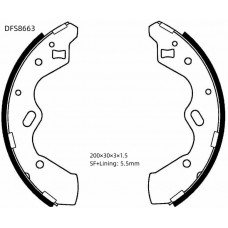 Колодки тормозные барабанные DOUBLE FORCE
					
DFS8663