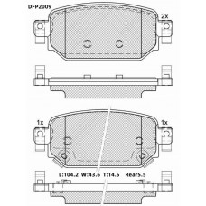 Колодки тормозные дисковые DOUBLE FORCE
					
DFP2009