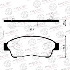 Колодки тормозные дисковые Avantech противоскрипная пластина в компл.
					
AV795