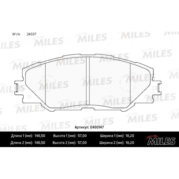 Колодки тормозные передние (без датчика) (Смесь Low-Metallic) (TOYOTA RAV4 III-IV) (TRW GDB3424) E400147