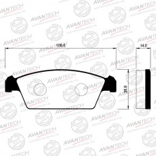 Колодки тормозные дисковые Avantech
					
AV182