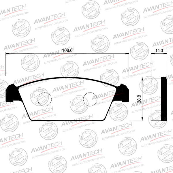 
Колодки тормозные дисковые Avantech
					