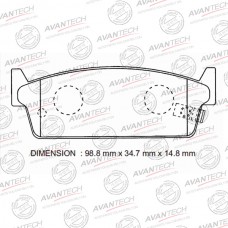 Колодки тормозные дисковые Avantech противоскрипная пластина в компл.
					
AV961
