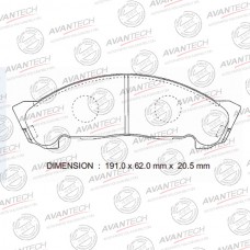 Колодки тормозные дисковые Avantech противоскрипная пластина в компл.
					
AV986