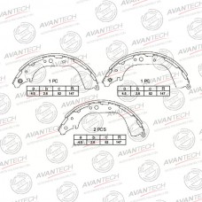 Колодки тормозные барабанные AVANTECH
					
AVS0206