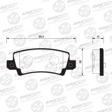 Колодки тормозные дисковые Avantech противоскрипная пластина в компл.
					
AV1140