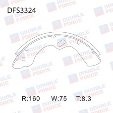 Колодки тормозные барабанные DOUBLE FORCE