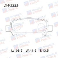 Колодки тормозные дисковые DOUBLE FORCE
					
DFP3223