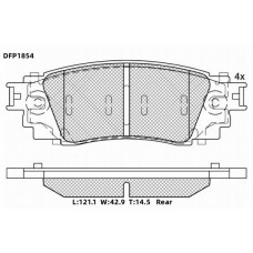 Колодки тормозные дисковые DOUBLE FORCE
					
DFP1854