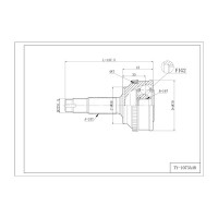 Шрус привода DOUBLE FORCE, с ABS
					
DFCV073