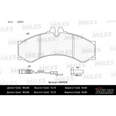 Колодки тормозные передние MILES E400126 без датчика для MB Sprinter 95-06, VW LT 96-06 (TRW GDB1288) 