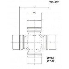 Крестовина карданного вала TOYO
					
TIS-152