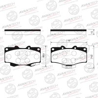 Колодки тормозные дисковые Avantech
					
AV442