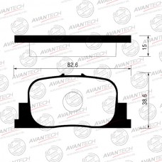 Колодки тормозные дисковые Avantech противоскрипная пластина в компл.
					
AV822