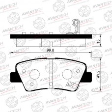 Колодки тормозные дисковые Avantech противоскрипная пластина в компл.