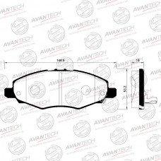 Колодки тормозные дисковые Avantech противоскрипная пластина в компл.
					
AV200