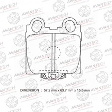 Колодки тормозные дисковые Avantech противоскрипная пластина в компл.
					
AV1004