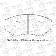 Колодки тормозные дисковые Avantech противоскрипная пластина в компл.
					
AV433