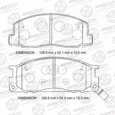 Колодки тормозные дисковые Avantech противоскрипная пластина в компл.
					
AV976