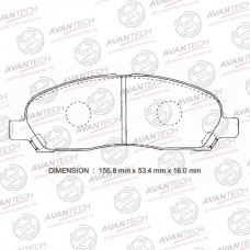 Колодки тормозные дисковые Avantech противоскрипная пластина в компл.
					
AV1017