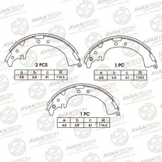 Колодки тормозные барабанные AVANTECH