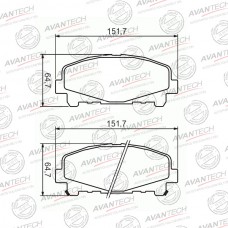 Колодки тормозные дисковые Avantech