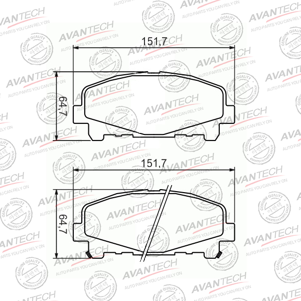 
Колодки тормозные дисковые Avantech
					