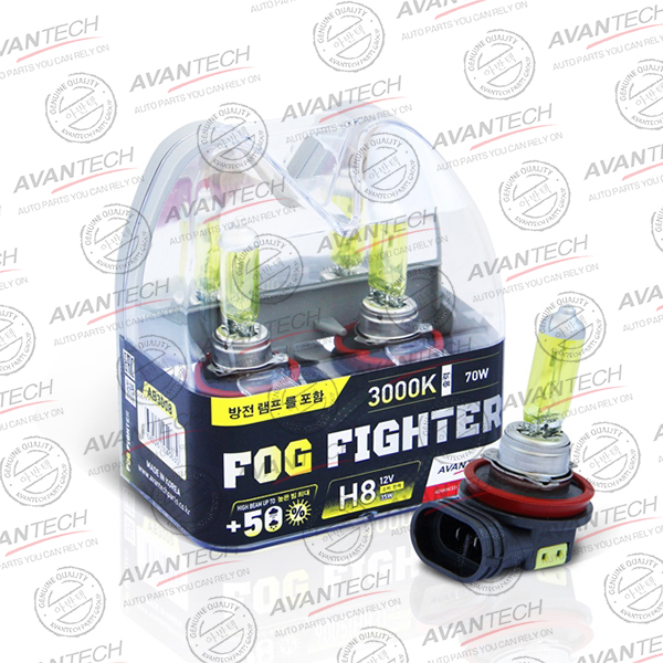 Лампа высокотемпературная Avantech H8 12V 35W (70W) 3000K, комплект 2 шт.					