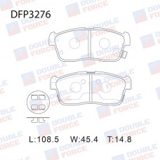 Колодки тормозные дисковые DOUBLE FORCE
					
DFP3276