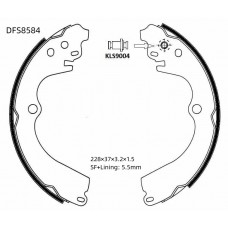 Колодки тормозные барабанные DOUBLE FORCE
					
DFS8584