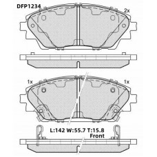 Колодки тормозные дисковые DOUBLE FORCE
					
DFP1234