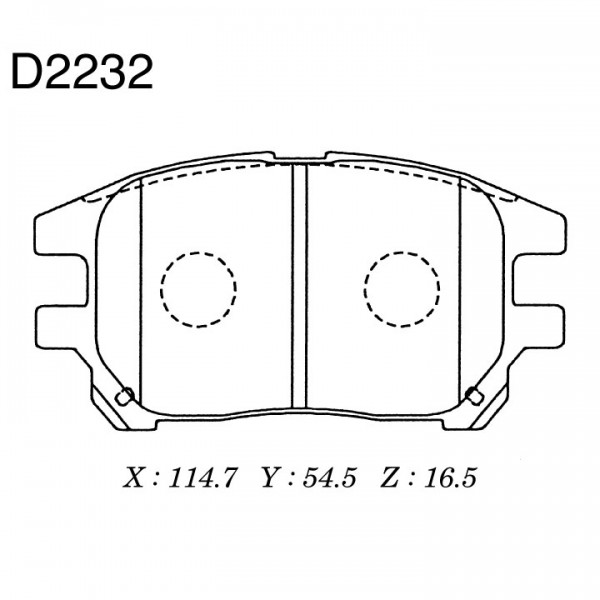 Колодки тормозные дисковые пер. Lexus RX300 02-03 D2232