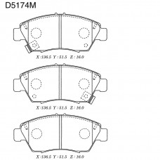 Дисковые тормозные колодки KASHIYAMA
					
D5174M