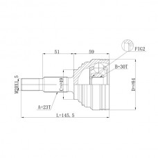 Шрус привода DOUBLE FORCE
					
DFCV326