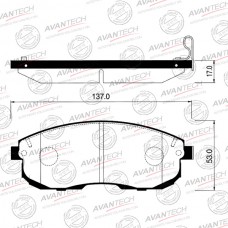 Колодки тормозные дисковые Avantech
					
AV709